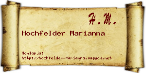 Hochfelder Marianna névjegykártya